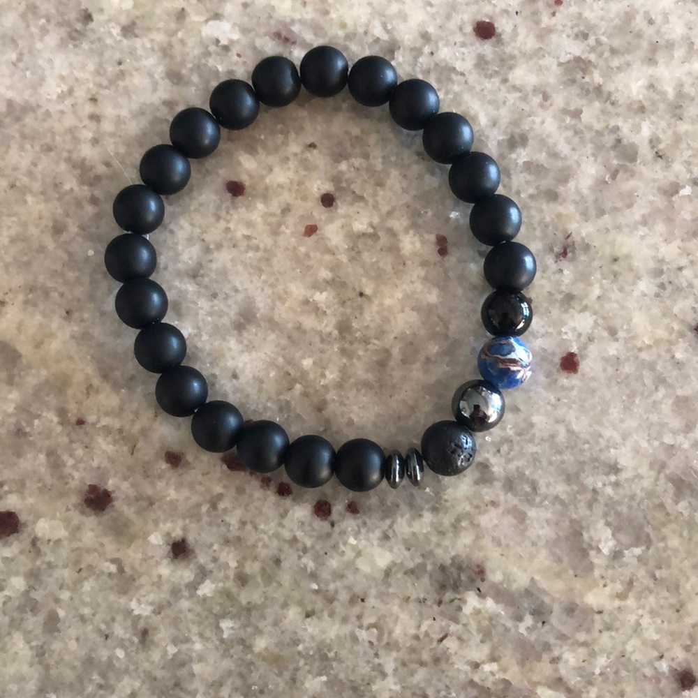 Men’s Lava Bead Bracelet NEW